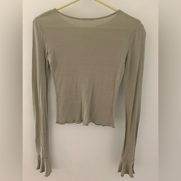Zara ribbed long sleeve cropped top - Picture 3 of 3